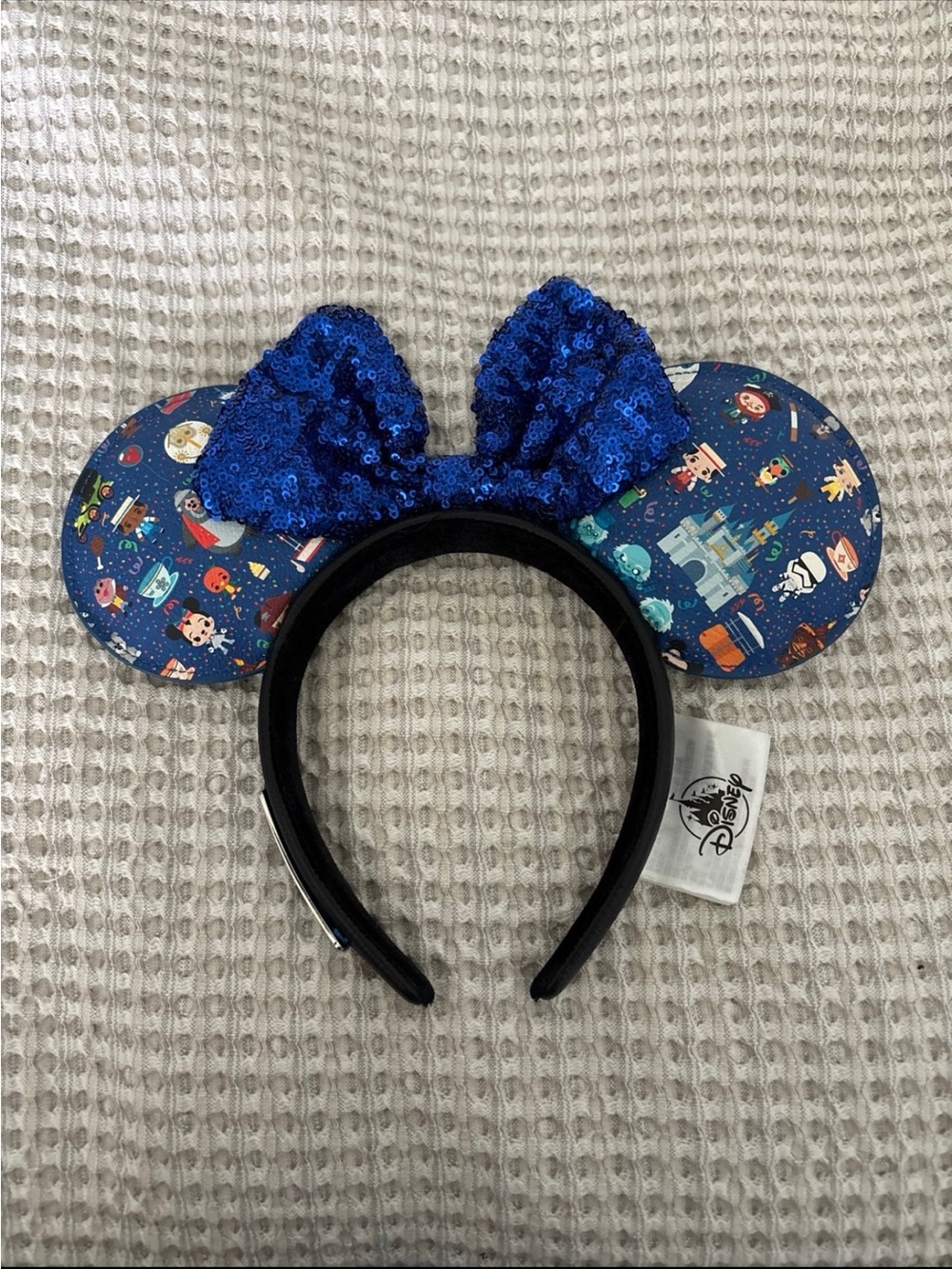 Loungefly Blue Sequin Bow Disney Parks Ear Headband